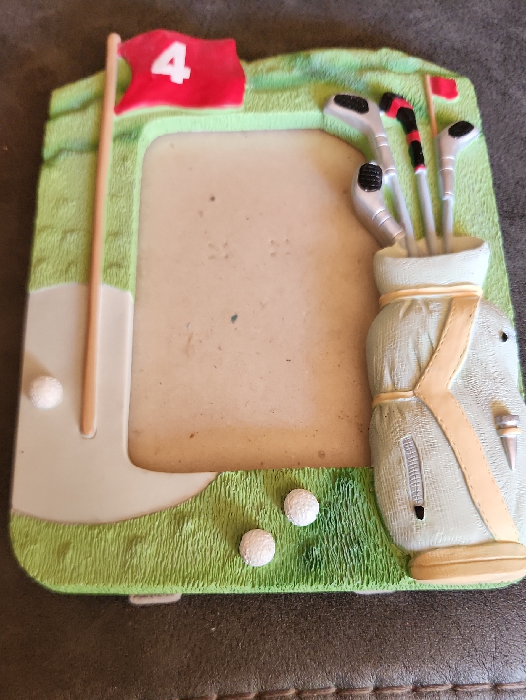 Source Unknown Green Golf Photo Frame With Red Flag